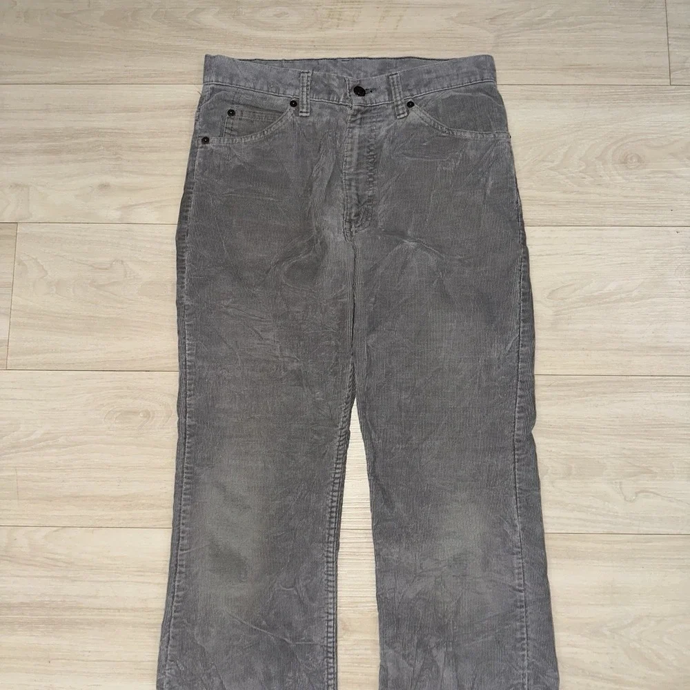 Vintage Levi's 517 Corduroy Bootcut Pants 30x32 Gray 80s Boot‎ Cut Western Rodeo